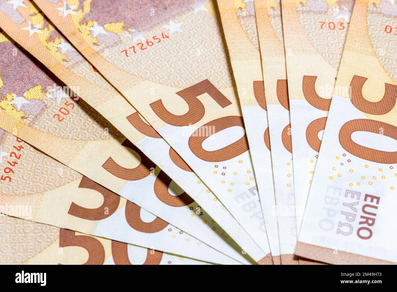 Banconote, banconote, banconote da 50 euro Foto Stock