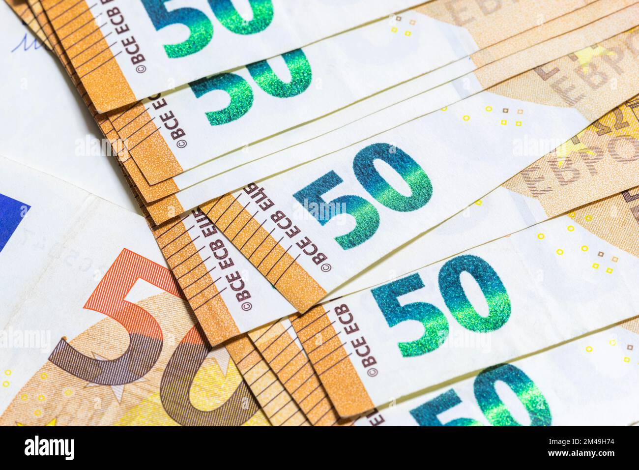 Banconote, banconote, banconote da 50 euro Foto Stock