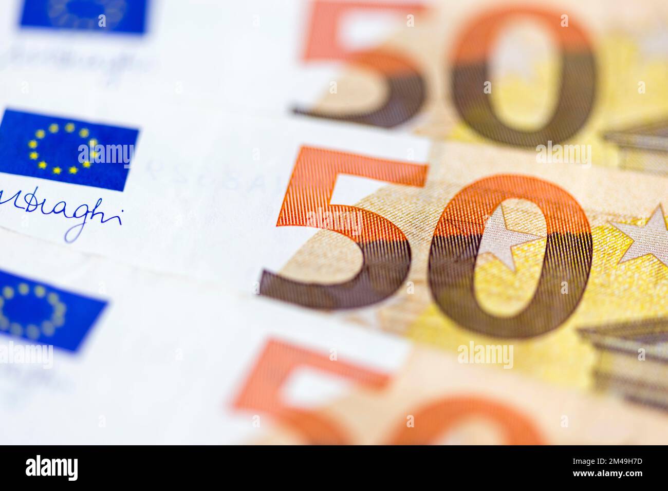 Banconote, banconote, banconote da 50 euro Foto Stock