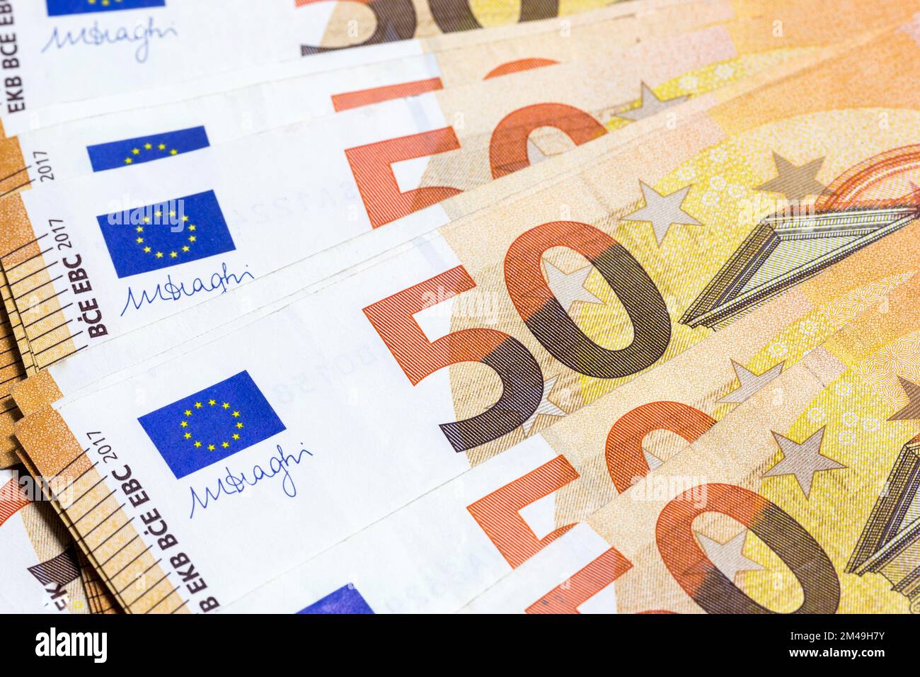 Banconote, banconote, banconote da 50 euro Foto Stock