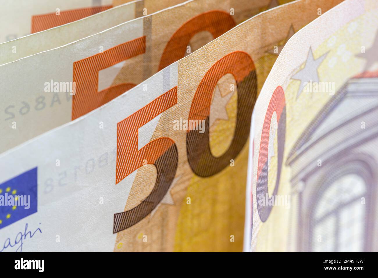 Banconote, banconote, banconote da 50 euro Foto Stock