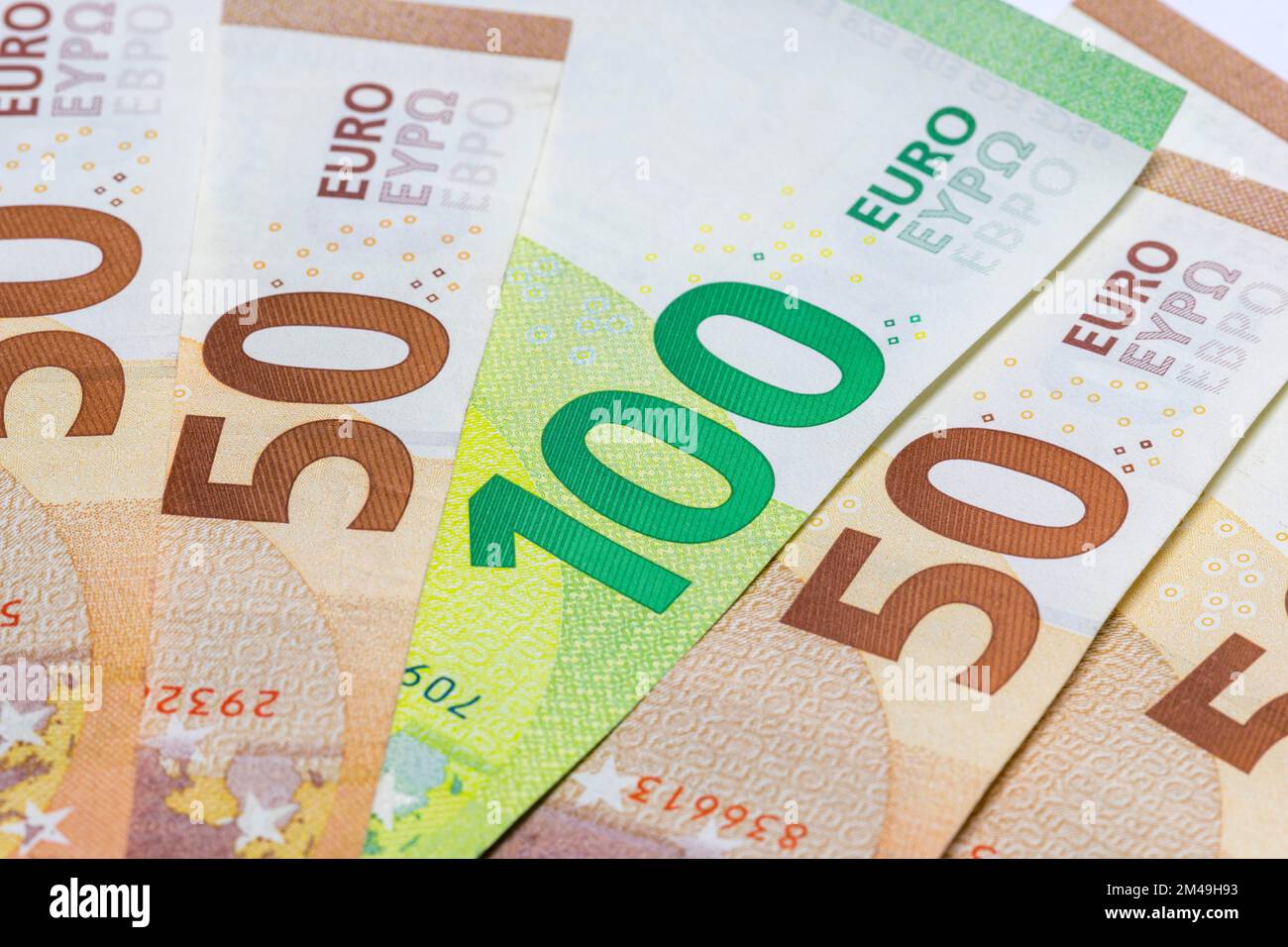 Banconote, banconote, banconote da 100 euro, banconote da 50 euro Foto Stock