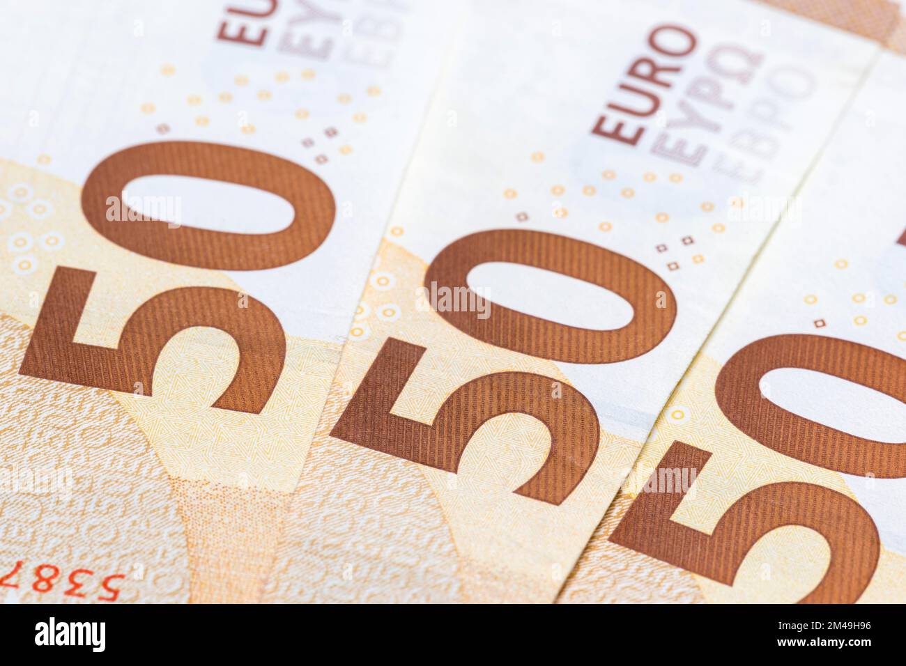 Banconote, banconote, banconote da 50 euro Foto Stock