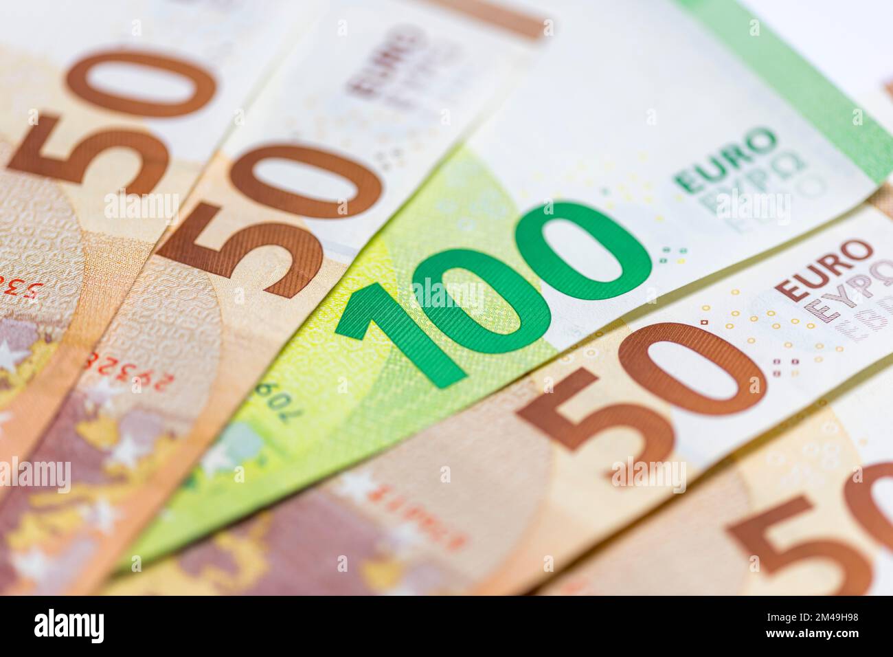 Banconote, banconote, banconote da 100 euro, banconote da 50 euro Foto Stock