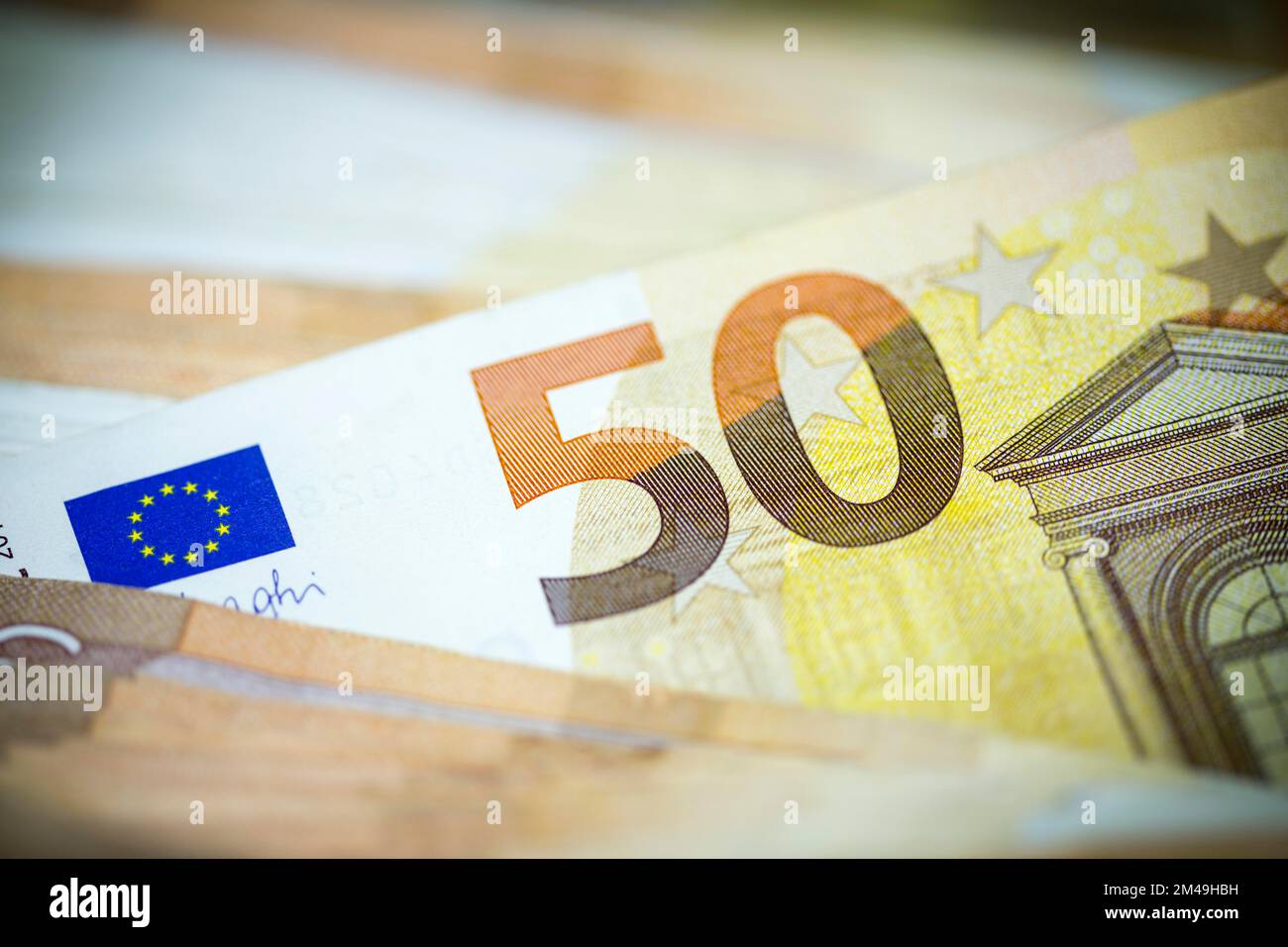 Banconote, banconote, banconote da 50 euro Foto Stock