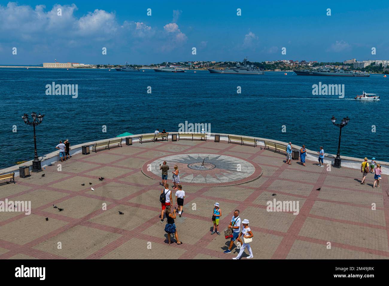 Baia di Sevastopol, Sewastopol, Crimea, Russia Foto Stock