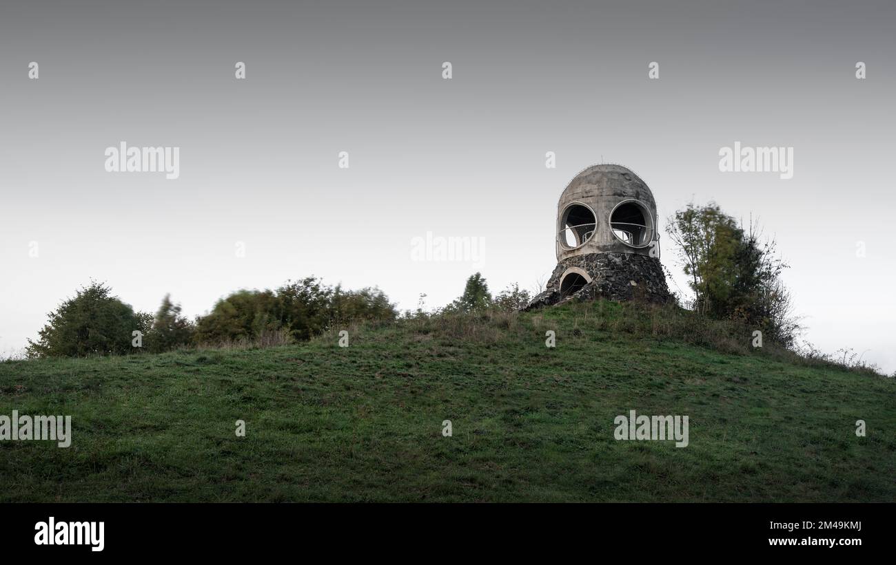 Una torre panoramica su Pastevni vrch (Hat Hill) vicino a Rosendorf (Ruzova) Foto Stock