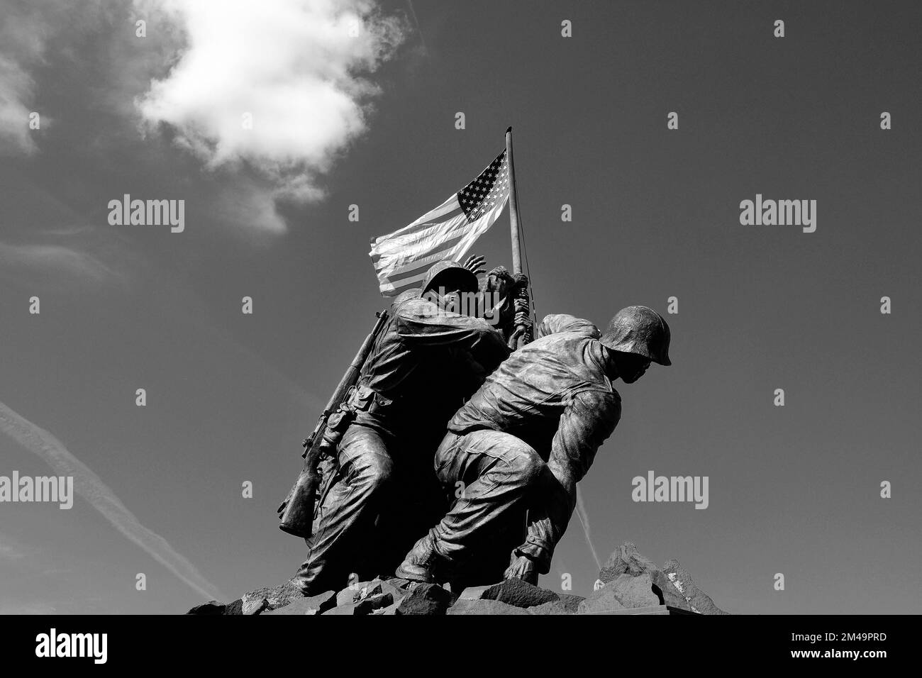 United States Marine Corps War Memorial, Washington DC, Stati Uniti d'America Foto Stock