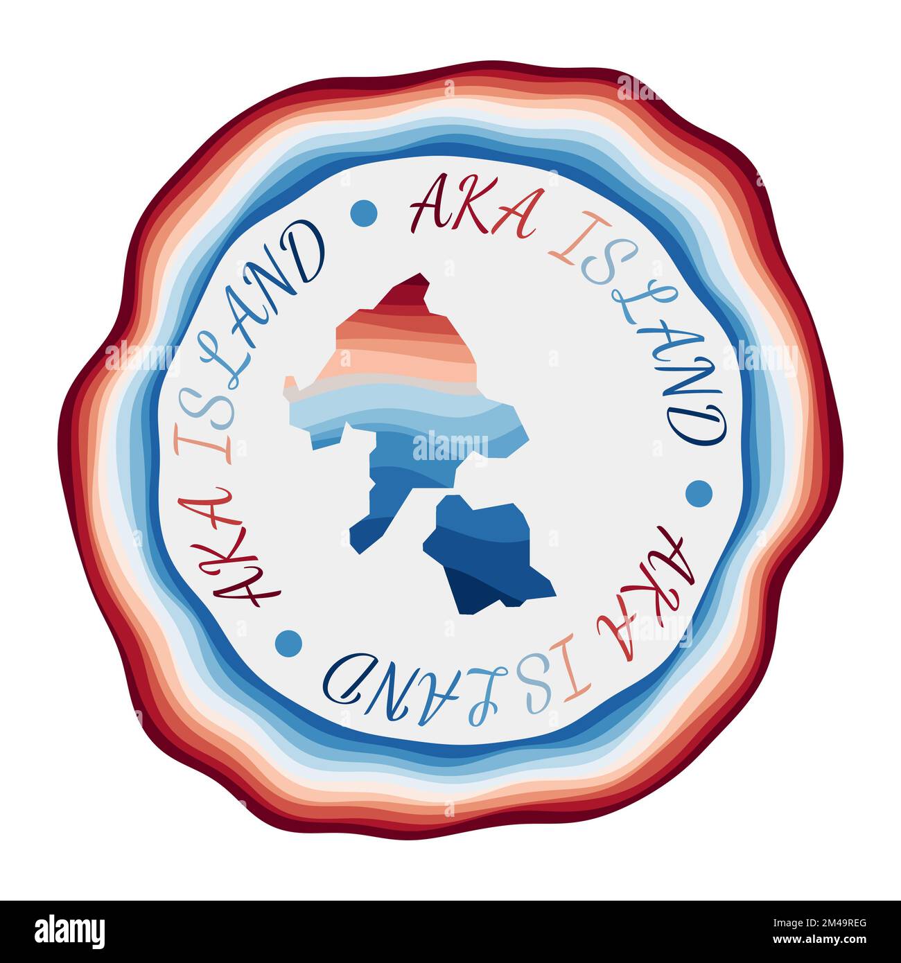 Alias badge Island. Mappa dell'isola con splendide onde geometriche e vibrante cornice rosso-blu. Vivace logo rotondo. Illustrazione vettoriale. Illustrazione Vettoriale Alias badge Island. Mappa dell'isola con splendide onde geometriche e vibrante cornice rosso-blu. Vivace logo rotondo. Illustrazione vettoriale. Illustrazione Vettoriale
