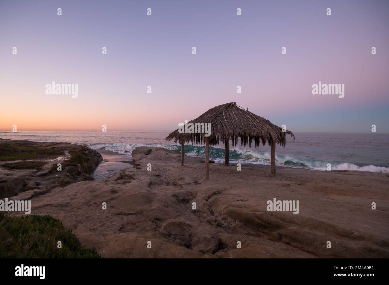 Il surf shack a Windansea Beach a la Jolla, California Foto Stock