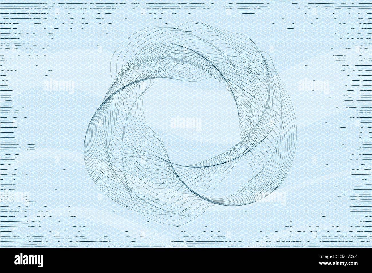 Grafica - sfondo creativo con motivi giapponesi e delicate onde geometriche - tutti gli elementi possono essere utilizzati singolarmente Foto Stock
