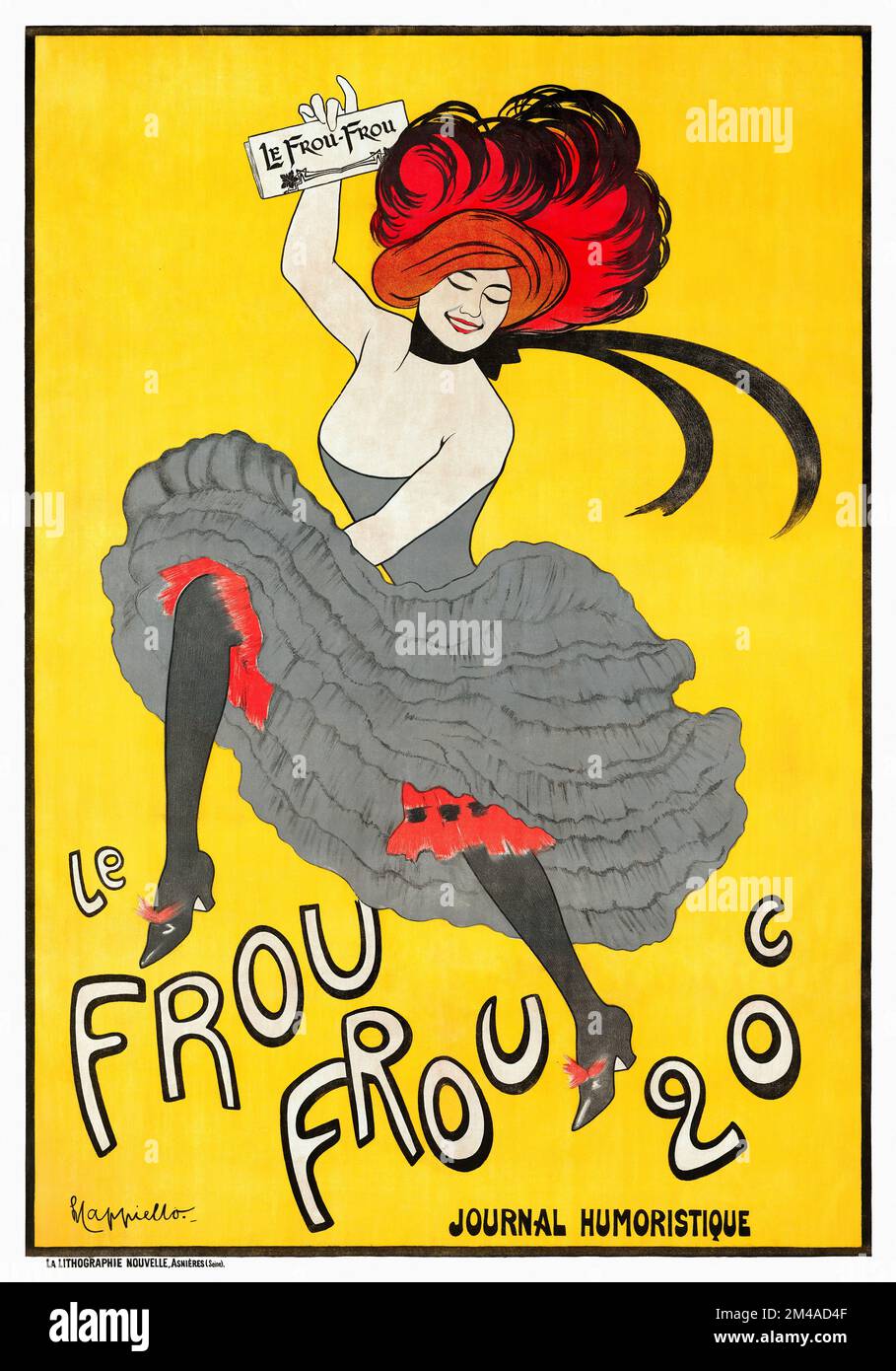 Le Frou Frou 20'. Rivista humoristique di Leonetto cappello (1875-1942). Poster pubblicato nel 1900 in Francia. Foto Stock