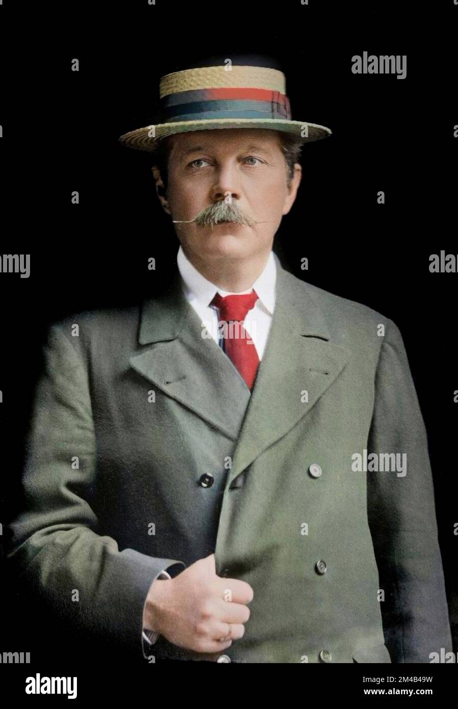 Portrait de Sir Arthur Conan Doyle (1859-1930), ecrivain anglais Foto Stock