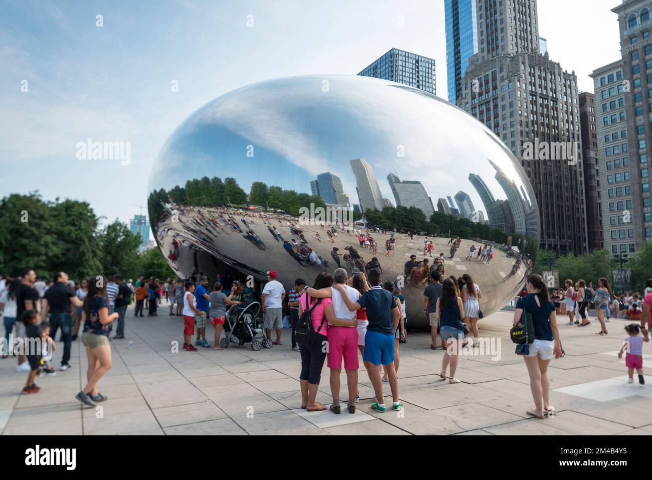 The Cloud Gate, Millennium Park, Chicago, Illinois, USA Foto Stock
