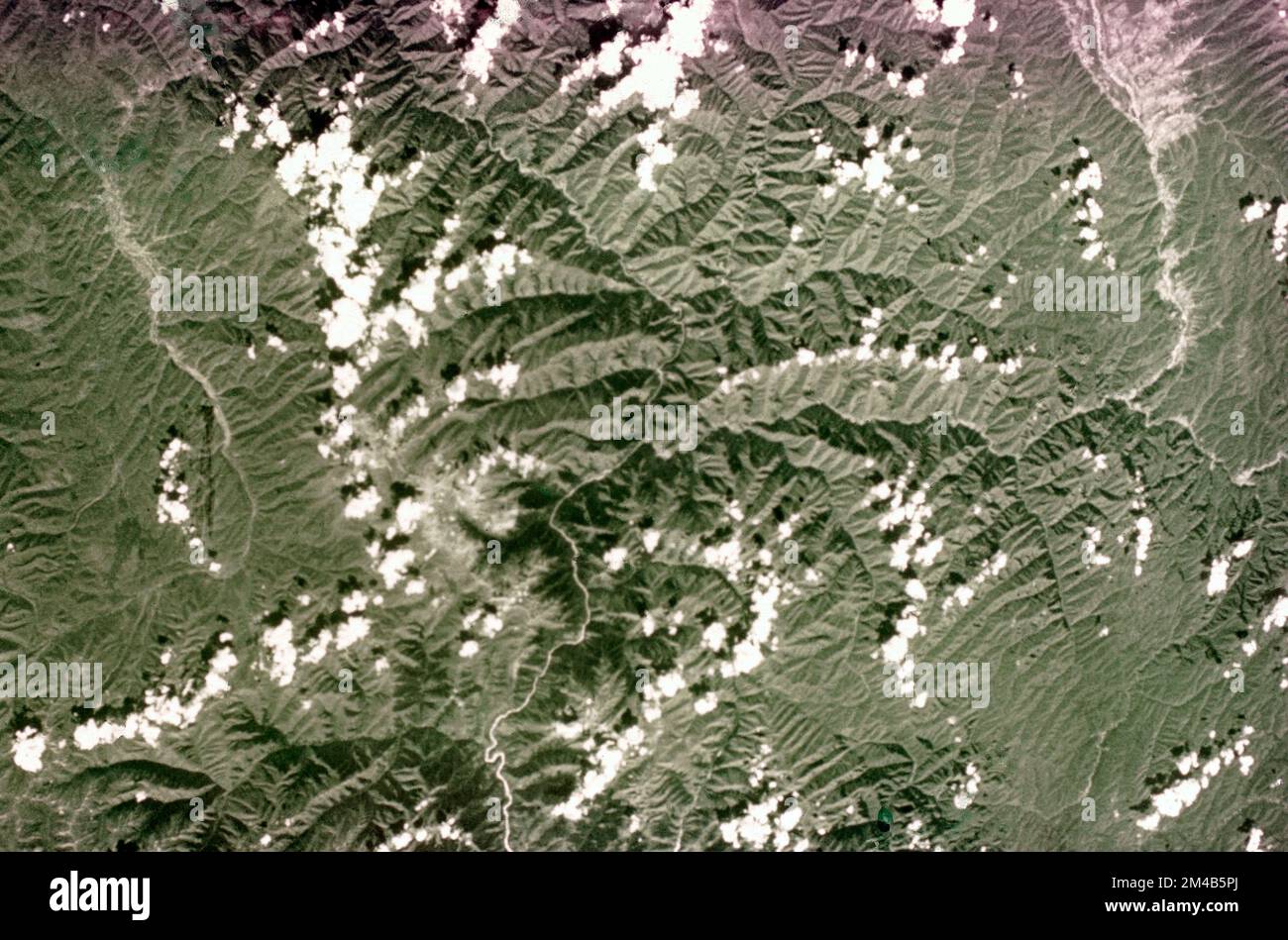 Progetto Gemini 5: Vista dallo spazio del monte Himalaya, agosto 1965 Foto Stock