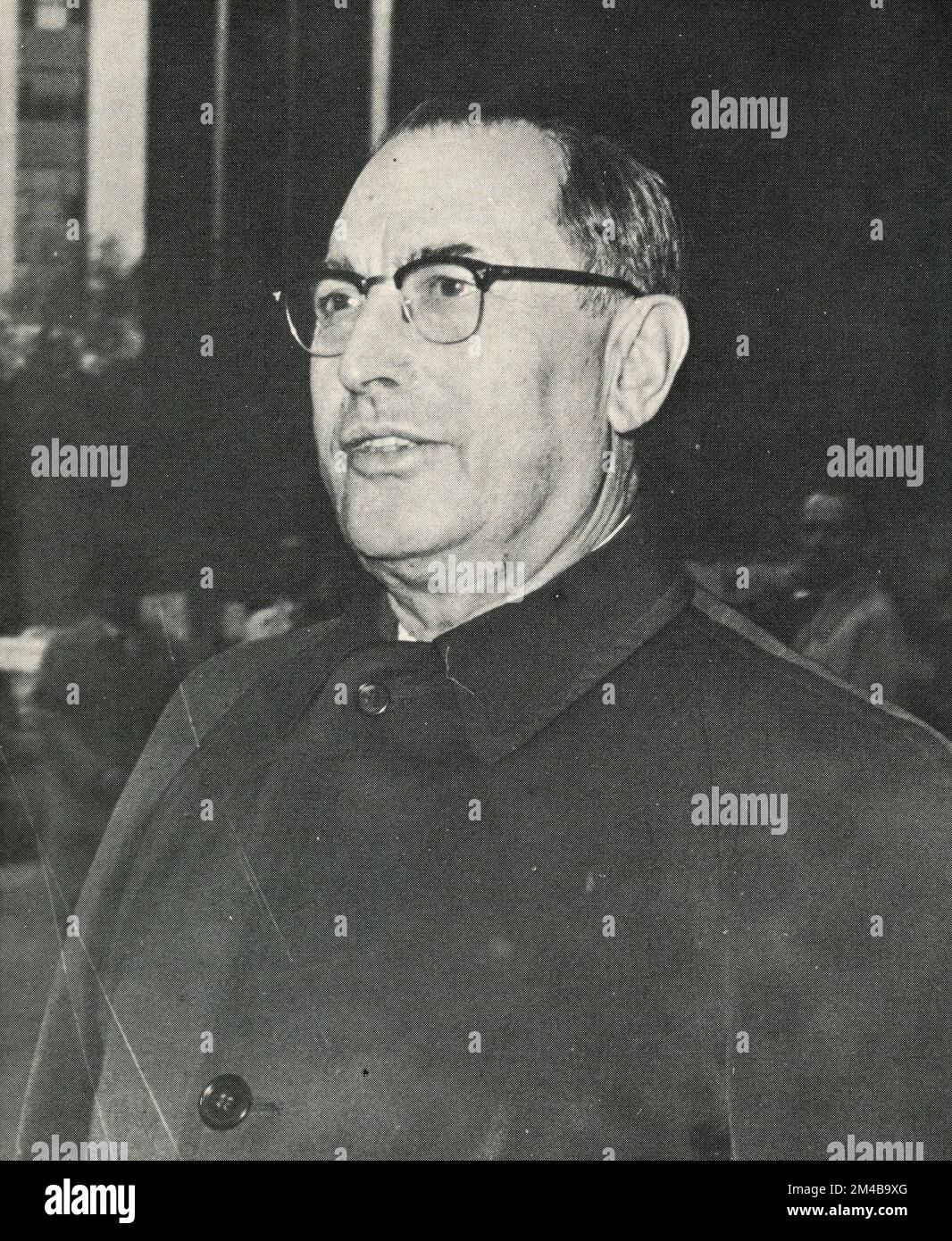 Gangster americano di origine italiana e mobster mafioso Joe Profaci, USA, 1950s Foto Stock