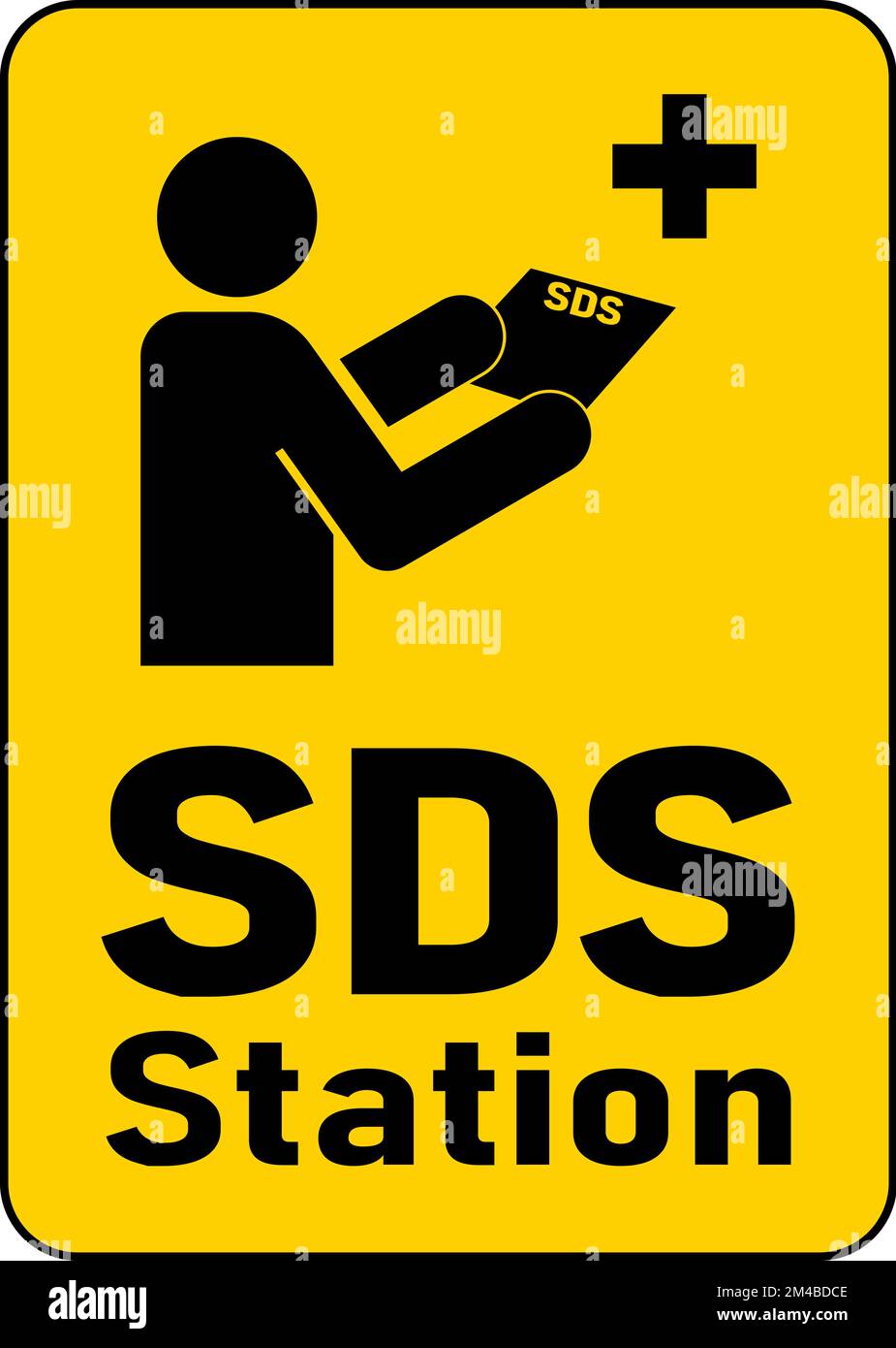 Simbolo SDS Station Sign su sfondo bianco Illustrazione Vettoriale