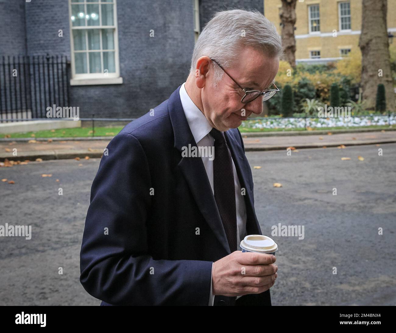 Michael Gove, deputato, Segretario di Stato per il livellamento, l'edilizia abitativa e le comunità e Ministro delle relazioni intergovernative, Downing Street, Londra Foto Stock