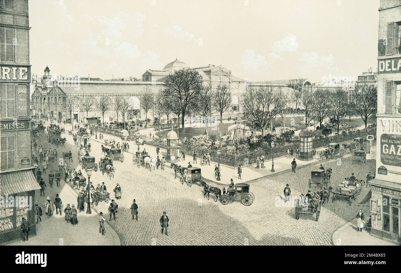 La Piazza del Tempio a Parigi nel 1881 Foto stock - Alamy