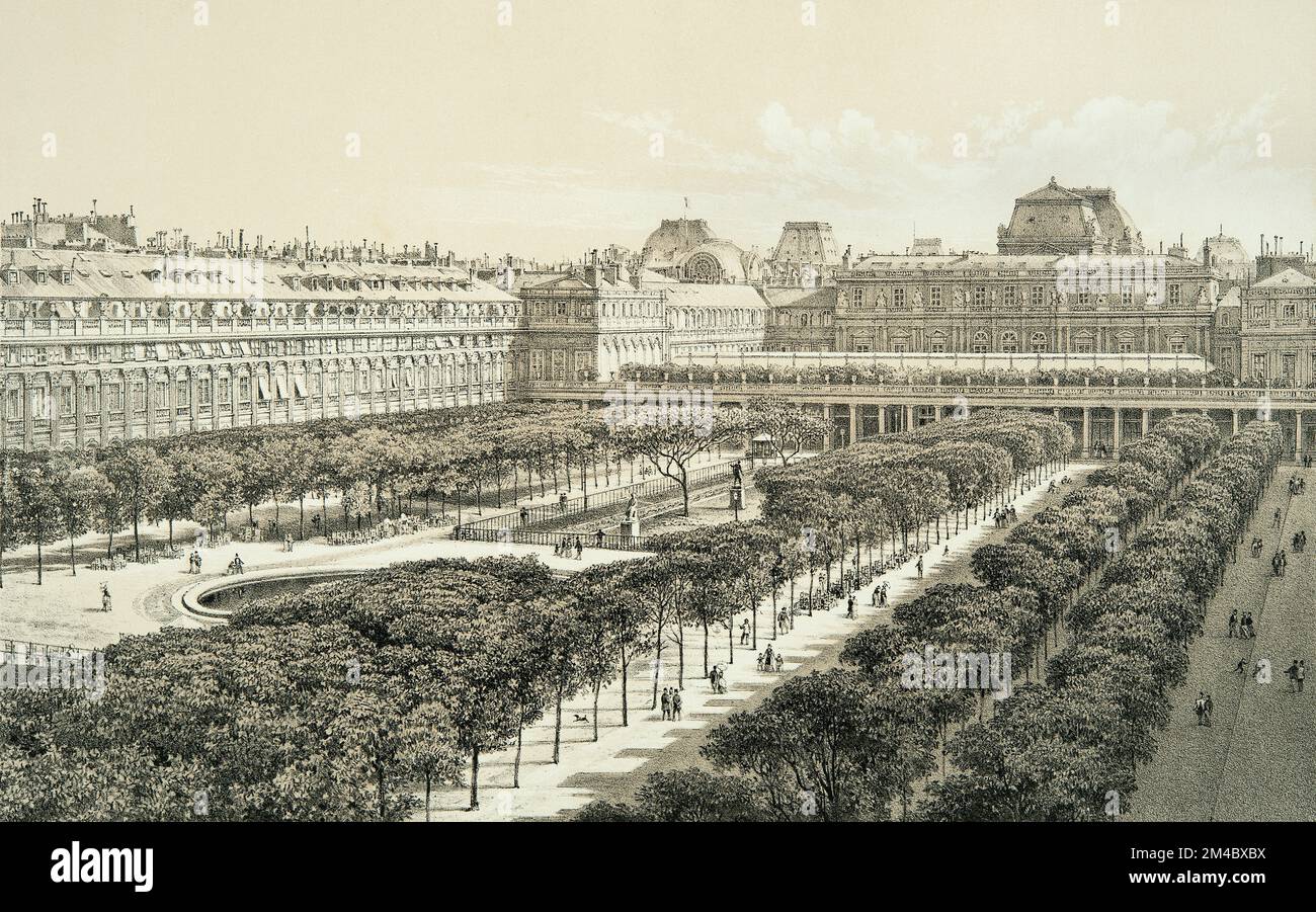 Il Palais Royal di Parigi nel 1880 Foto Stock