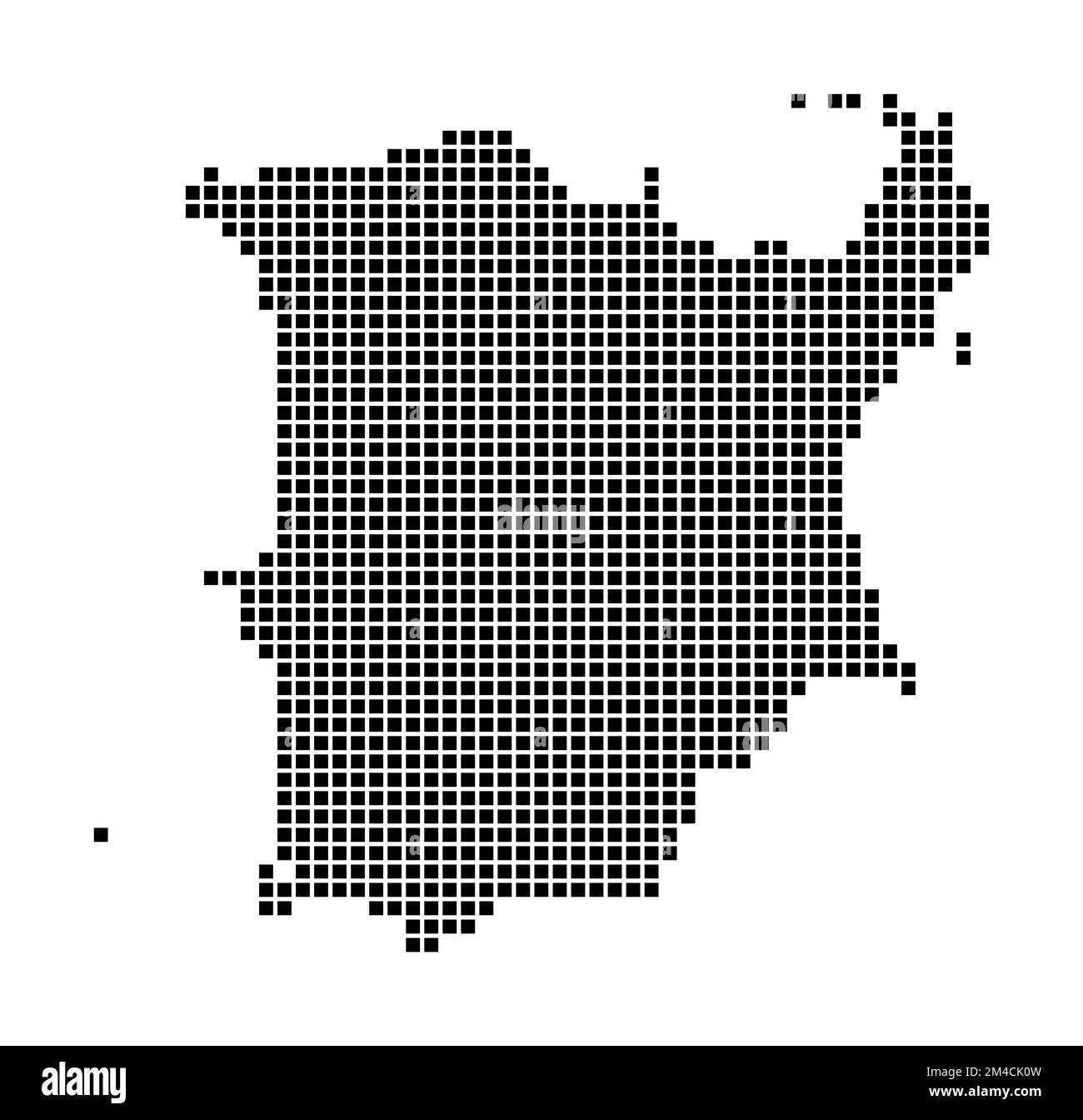 Mappa di Ko Samui. Mappa di Ko Samui in stile punteggiato. Bordi dell'isola riempiti di rettangoli per il vostro disegno. Illustrazione vettoriale. Illustrazione Vettoriale