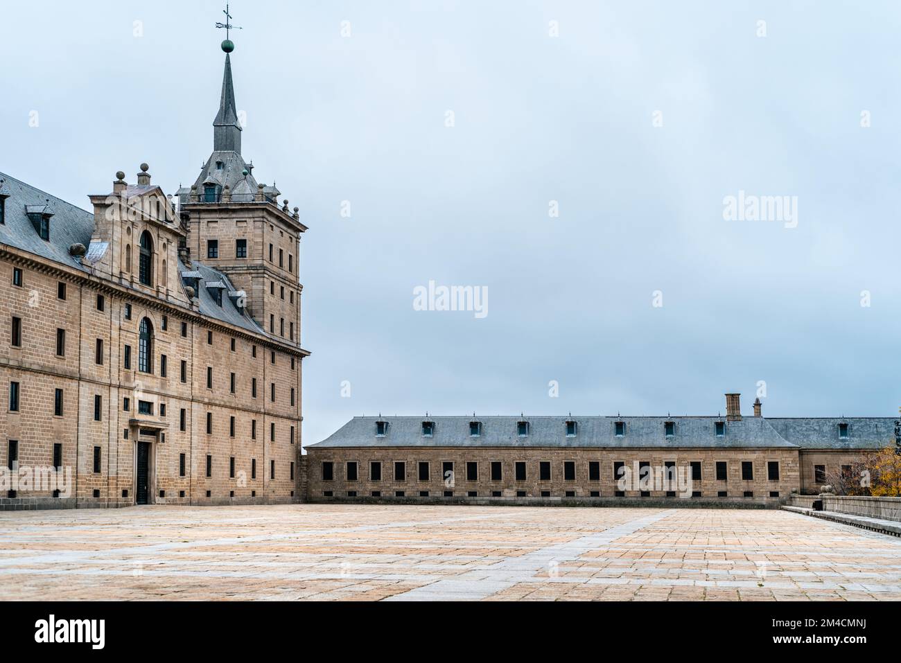 Il Monastero reale di San Lorenzo de El Escorial vicino a Madrid, Spagna Foto Stock