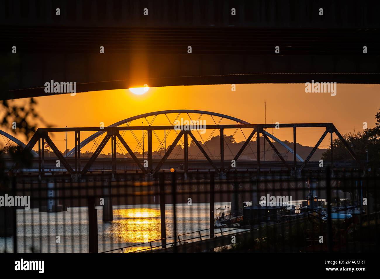 Il ponte di Broadway a Hot Springs, Arkansas Foto Stock