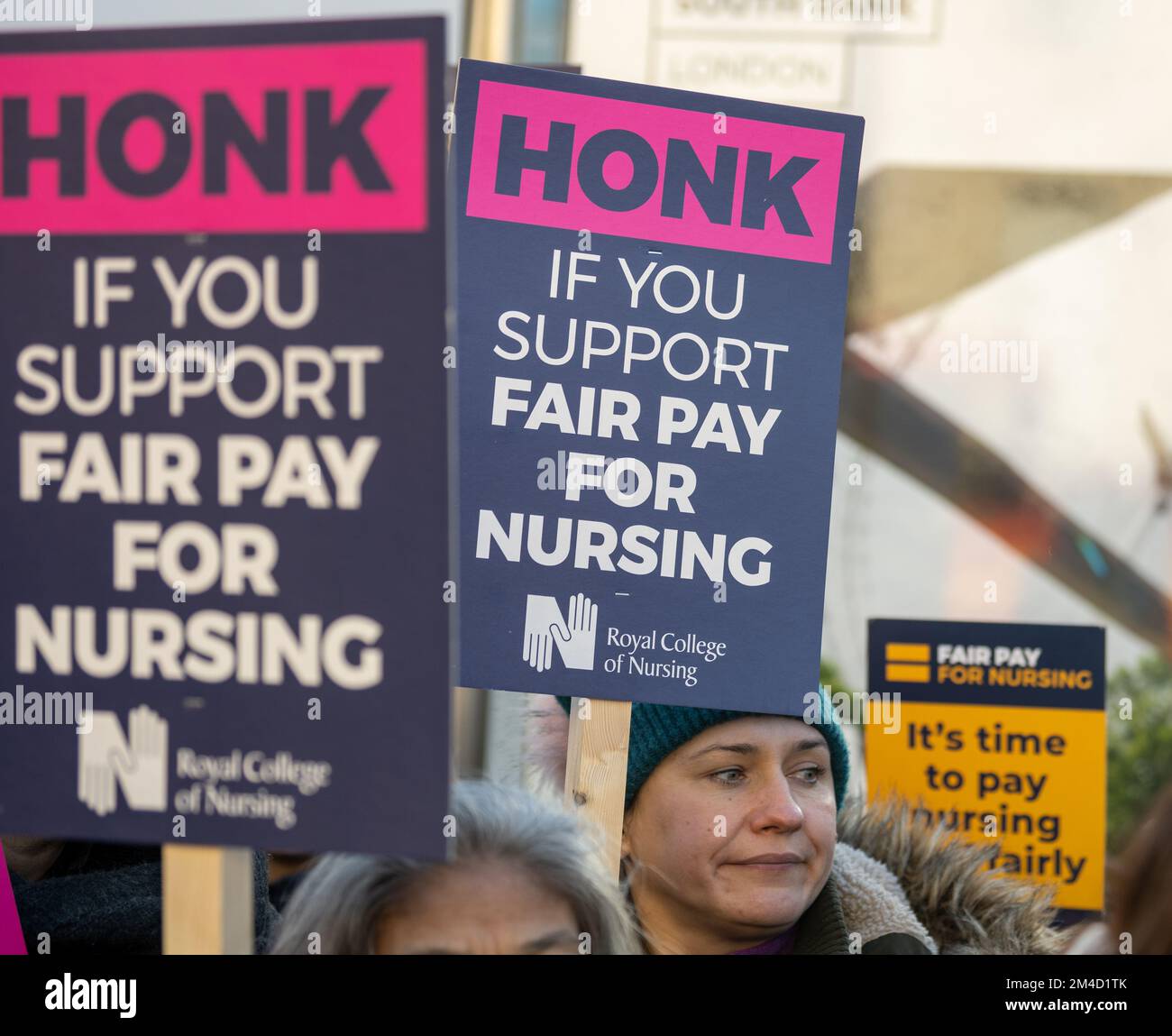 Londra, Regno Unito. 20th Dec, 2022. NHS Nurses Strike, St Thomas Hospital London UK Credit: Ian Davidson/Alamy Live News Foto Stock