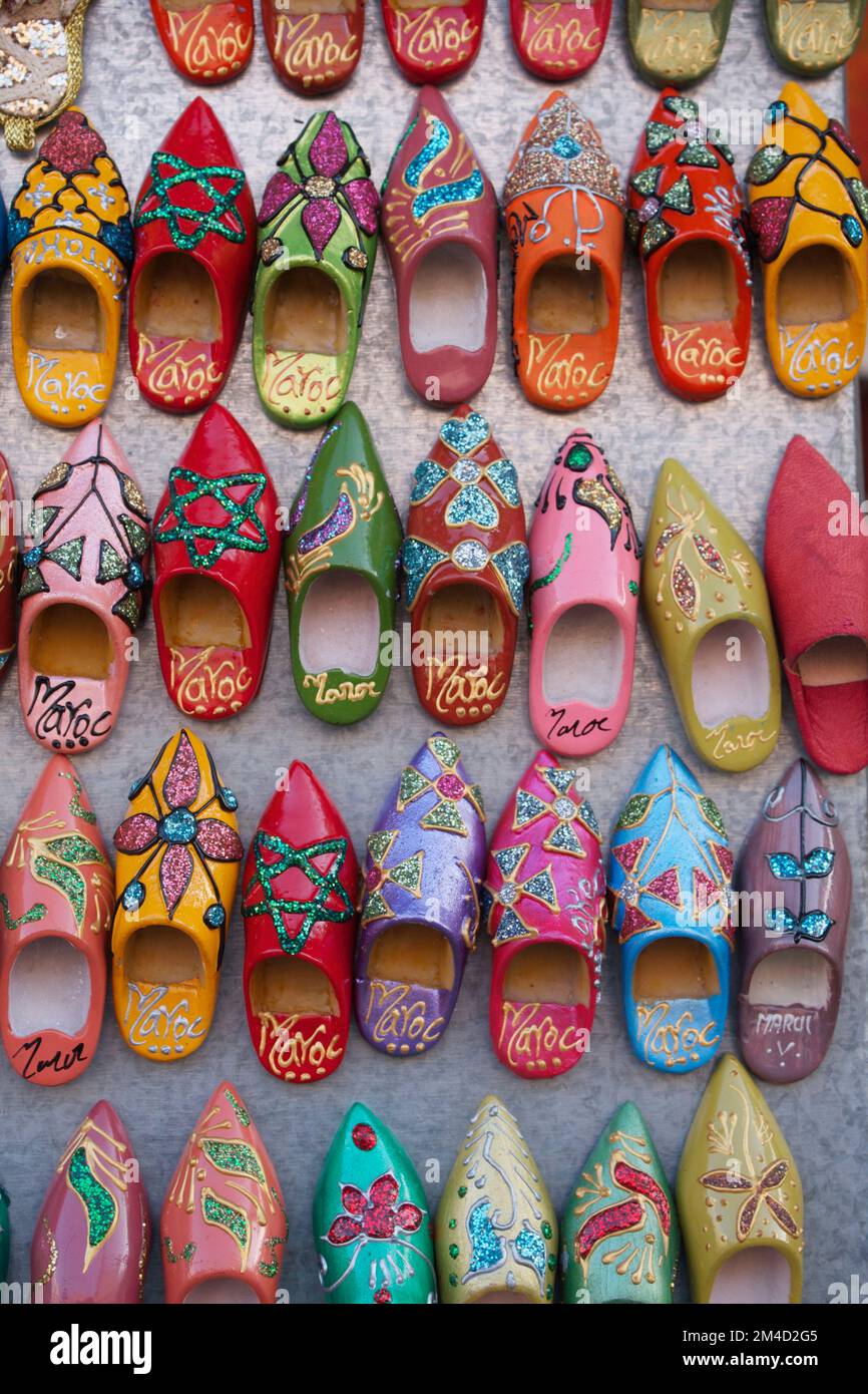 Pantofole, Marrakech, Marocco Foto Stock