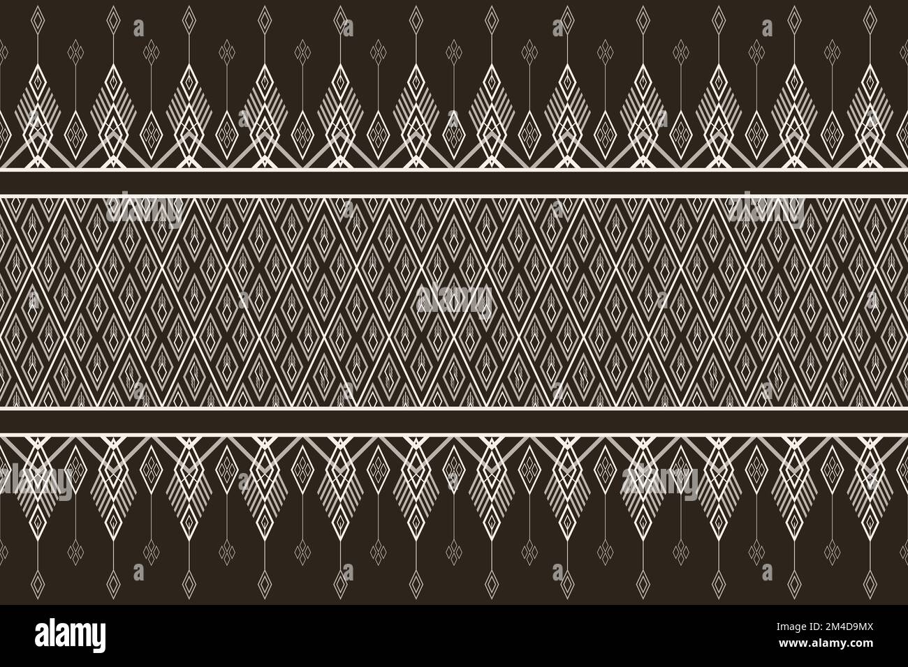 vettore di pattern senza giunture geometrico etnico. stile etnico astratto geometria tessile a due tonalità. motivo per tessuto, sfondo, inverno, cuscino. Illustrazione Vettoriale