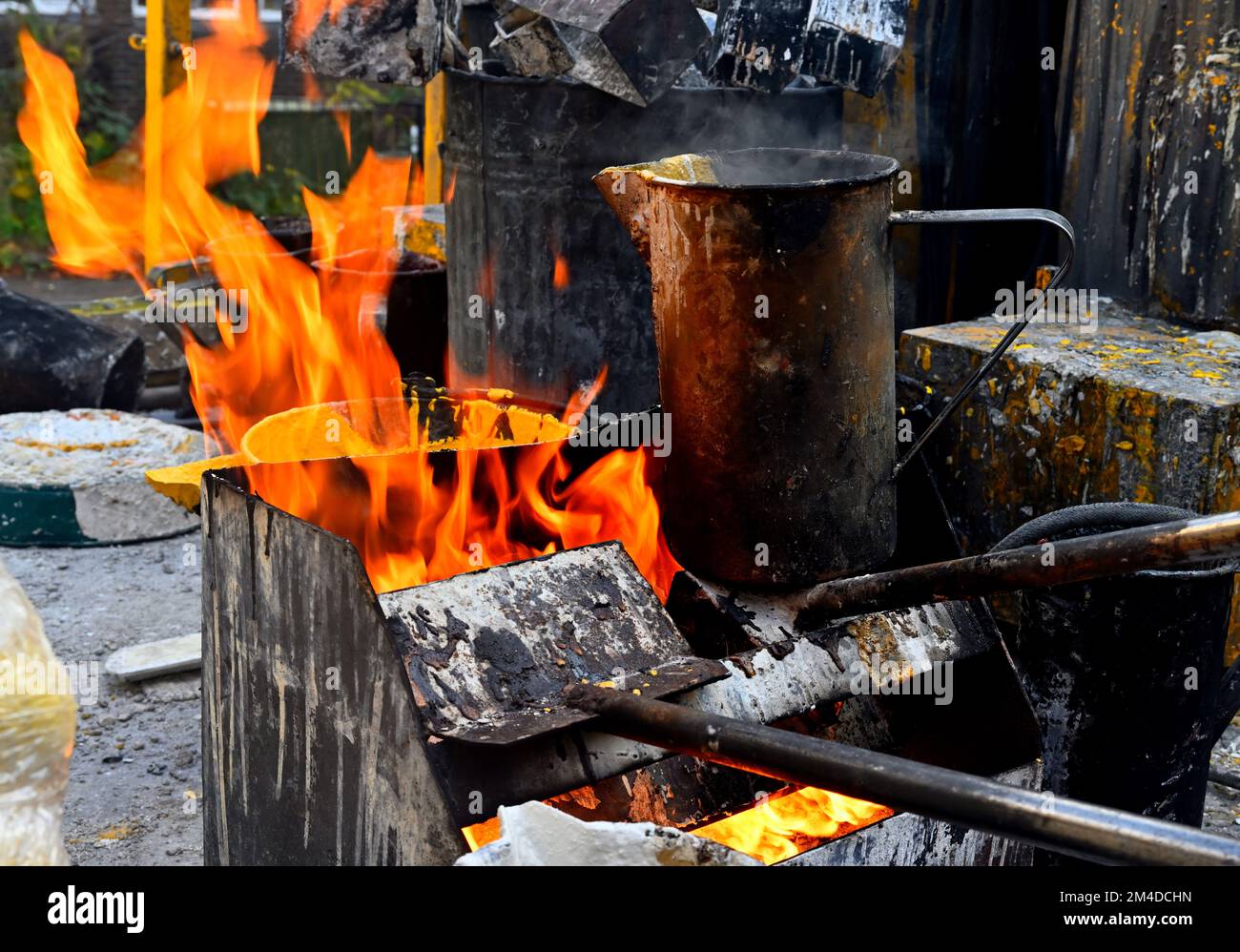 Bruciare fuoco caldo astratto Foto Stock