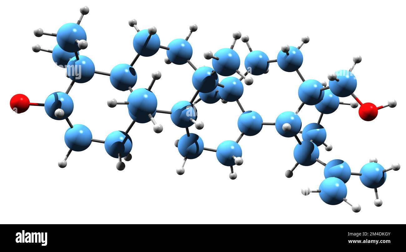 3D immagine della formula scheletrica della betulina - struttura chimica molecolare del trocholo isolato su sfondo bianco Foto Stock