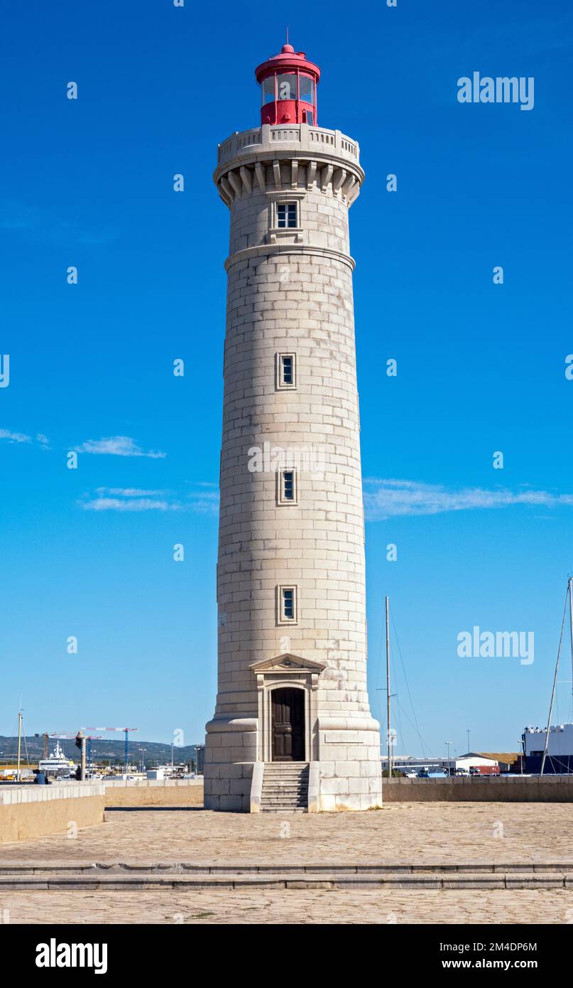 Francia, Sete, Porto Vecchio, Faro di Saint Louis Foto Stock