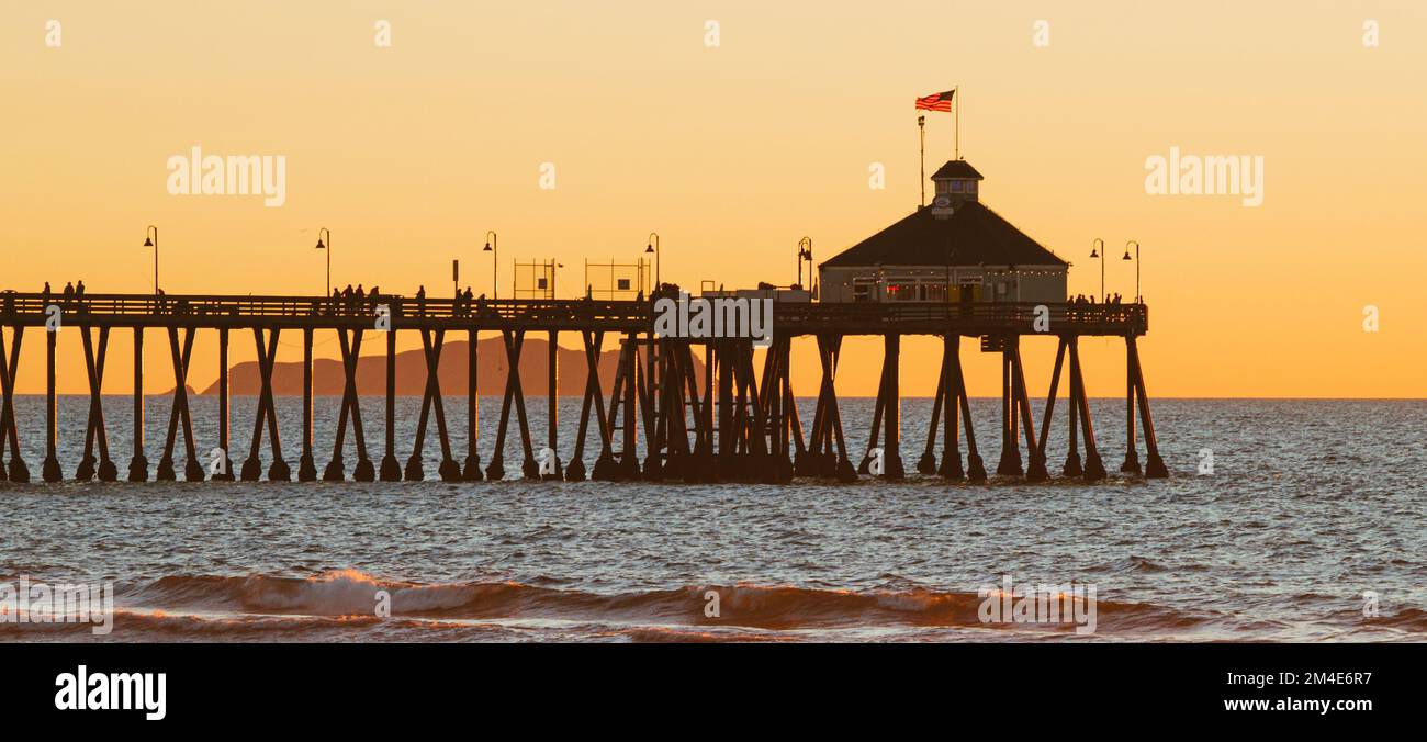 Imperial Beach Pier, San Diego, California. Foto Stock