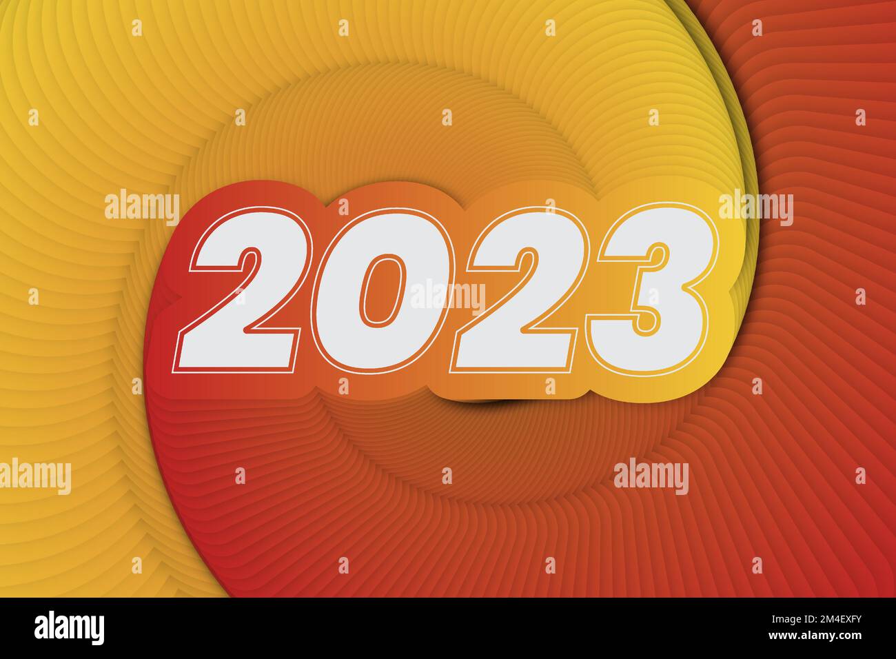 Felice anno nuovo 2023 sfondo sfumato colore Illustrazione Vettoriale