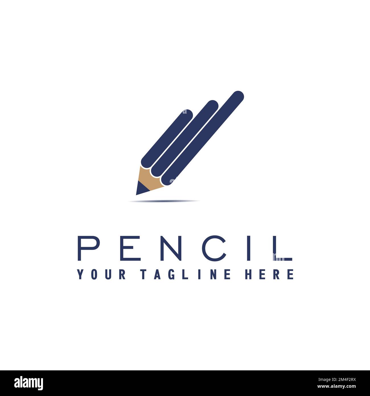 Semplice e attraente matita in grafico o commerciale immagine grafica iconlogo disegno astratto concetto stock vettoriale. simbolo relativo al disegno o all'istruzione Illustrazione Vettoriale