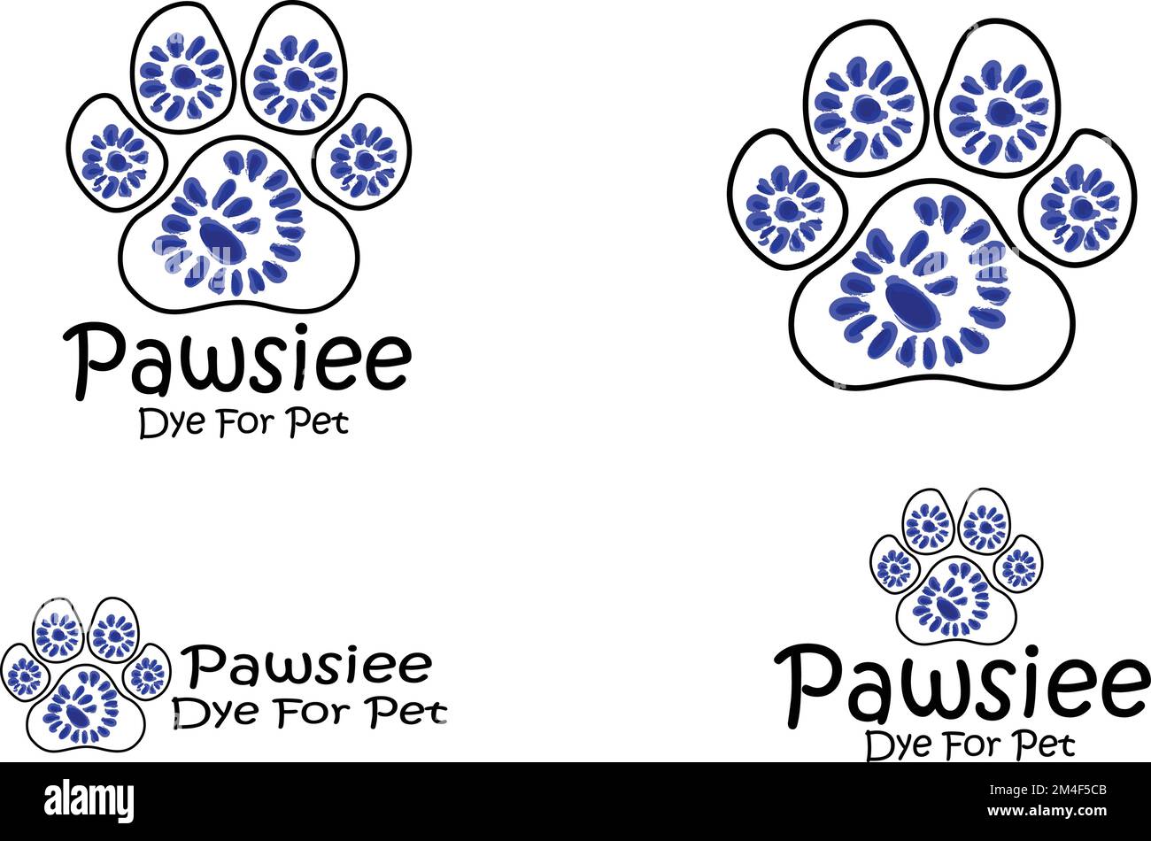 Modello Logo per il negozio di animali domestici o clinica di animali Illustrazione Vettoriale