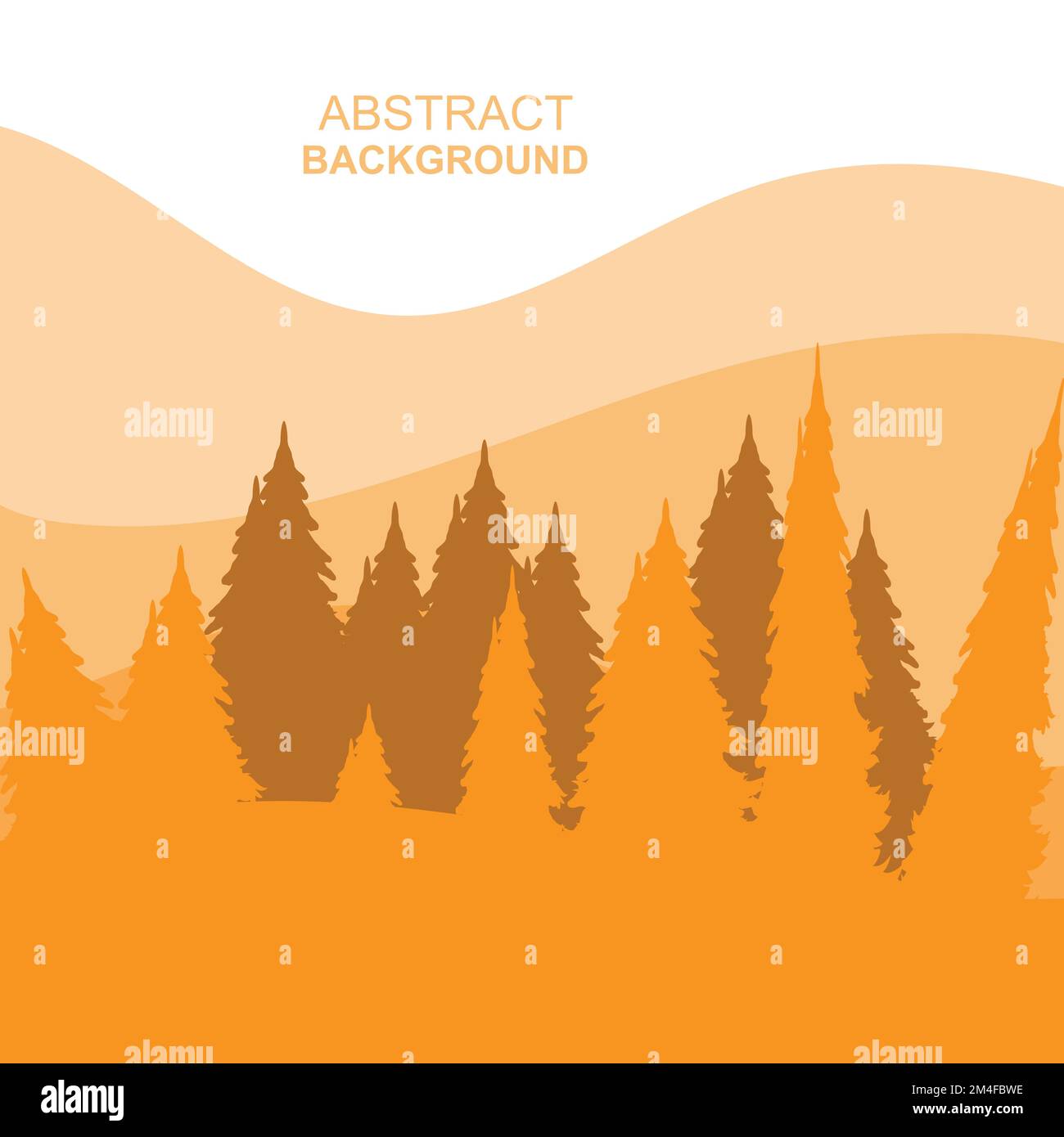 Astratto Forest Mountains Vector Illustration background Design Illustrazione Vettoriale