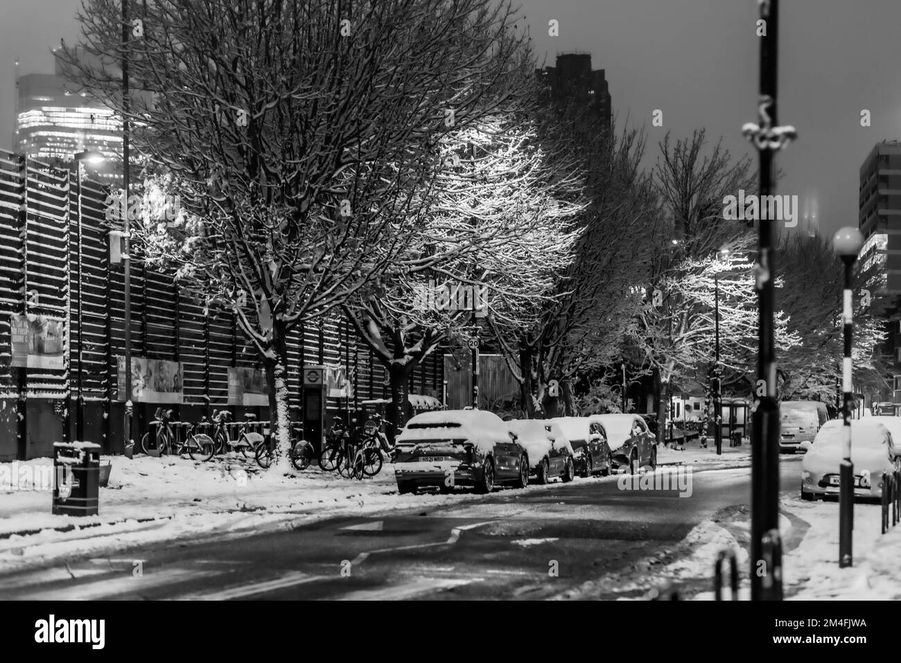 Londra in inverno la città di Islington e Shoreditch Foto Stock