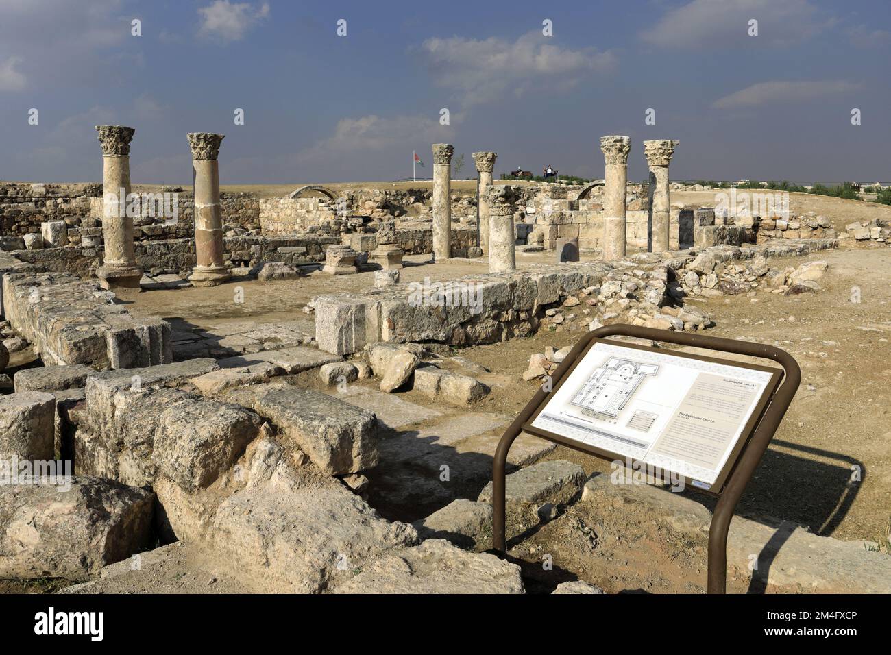 La chiesa bizantina nella Cittadella, città di Amman, Giordania, Medio Oriente Foto Stock