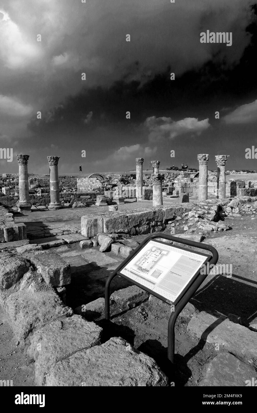 La chiesa bizantina nella Cittadella, città di Amman, Giordania, Medio Oriente Foto Stock