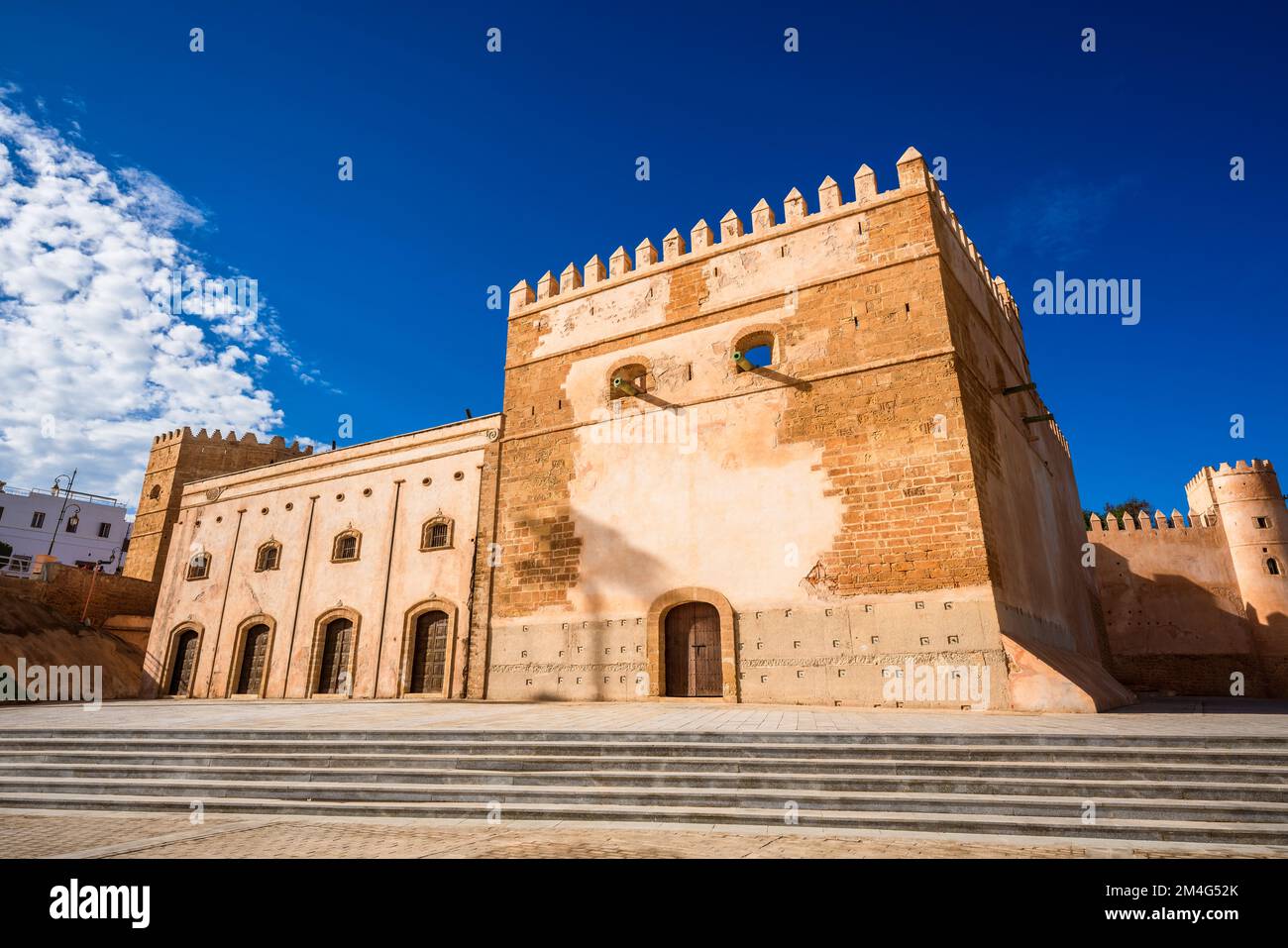 Edificio storico in kasbah degli Udayas, Rabat, capitale del Marocco Foto Stock