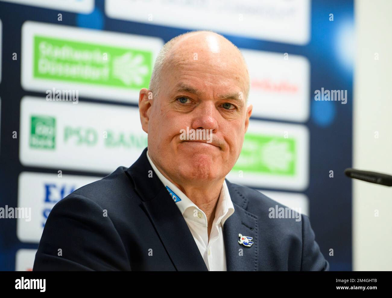 Allenatore Bill STEWART (Adler) Hockey su ghiaccio 1st Bundesliga, DEL matchday 33, Duesseldorfer EG (DEG) - Adler Mannheim (Adler) 1: 0, il 20th dicembre 2022 a Duesseldorf/Germania. Foto Stock