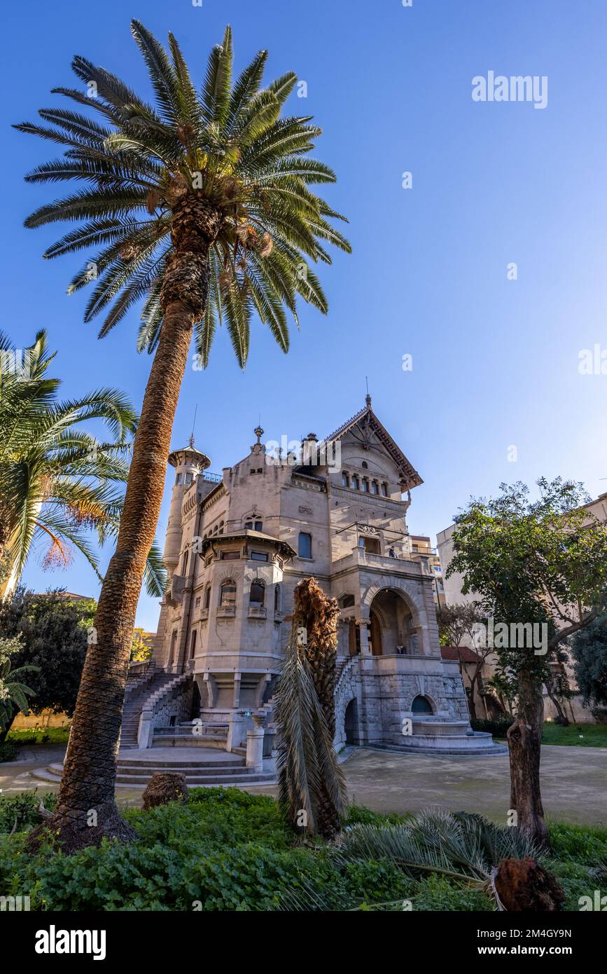 Villino Florio è una residenza privata progettata in un eclettico stile art nouveau (Liberty) di Ernesto Basile, situata in Viale Regina Margherita #3 Foto Stock