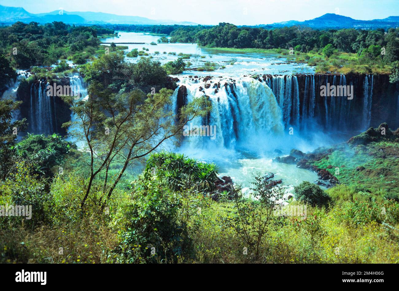 Etiopia, 1970s, Blue Nile River Falls, cascate, Tisisissat, Amhara regione, Africa orientale, Foto Stock