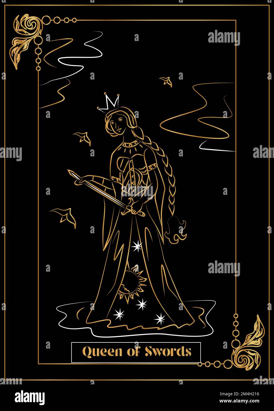 l'illustrazione - scheda per tarot Illustrazione Vettoriale