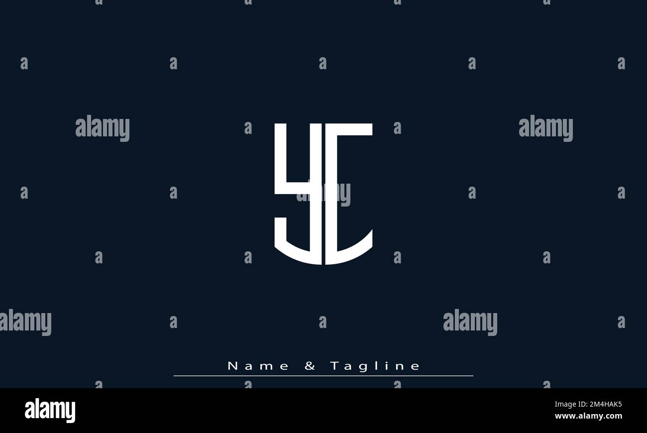 Lettere dell'alfabeto iniziali Logo monogramma YC , CY Illustrazione Vettoriale