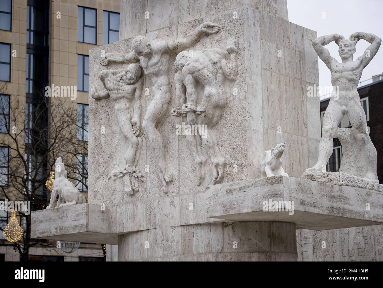 AMSTERDAM - il Monumento Nazionale in Piazza Dam e' stato completamente restaurato dopo un grande rinnovo. Il monumento deve essere in grado di sopportare altri 25 anni. ANP SEM VAN DER WAL olanda fuori - belgio fuori Foto Stock