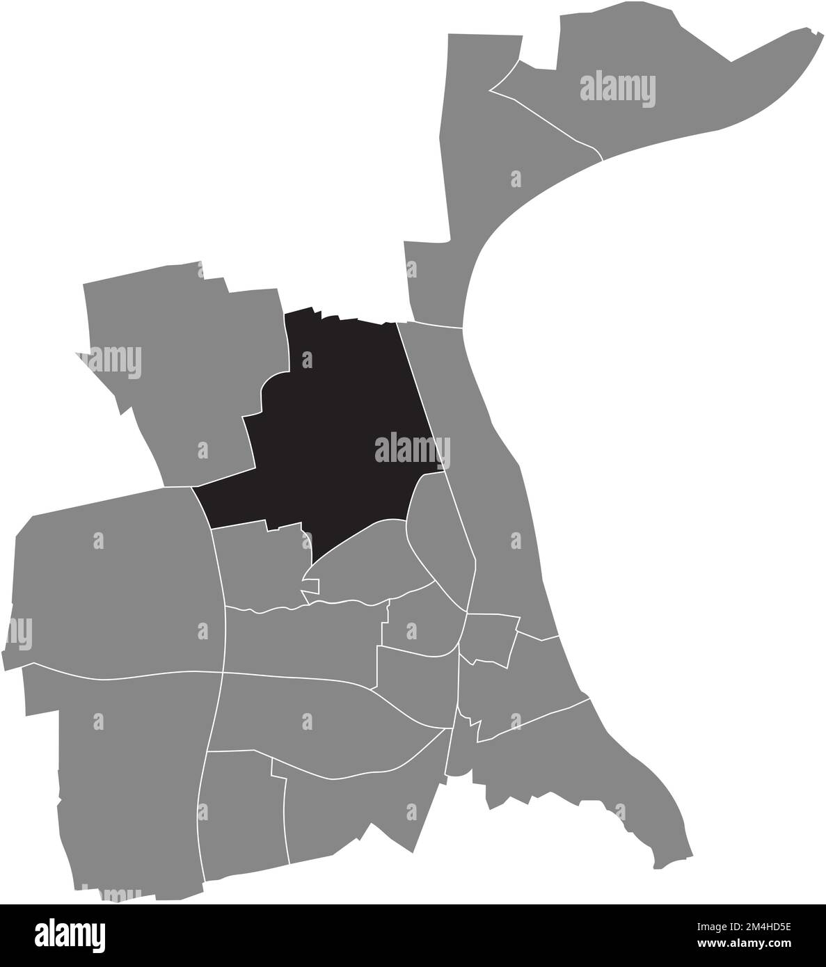 Mappa di localizzazione del QUARTIERE HERRNSHEIM, WORM Illustrazione Vettoriale