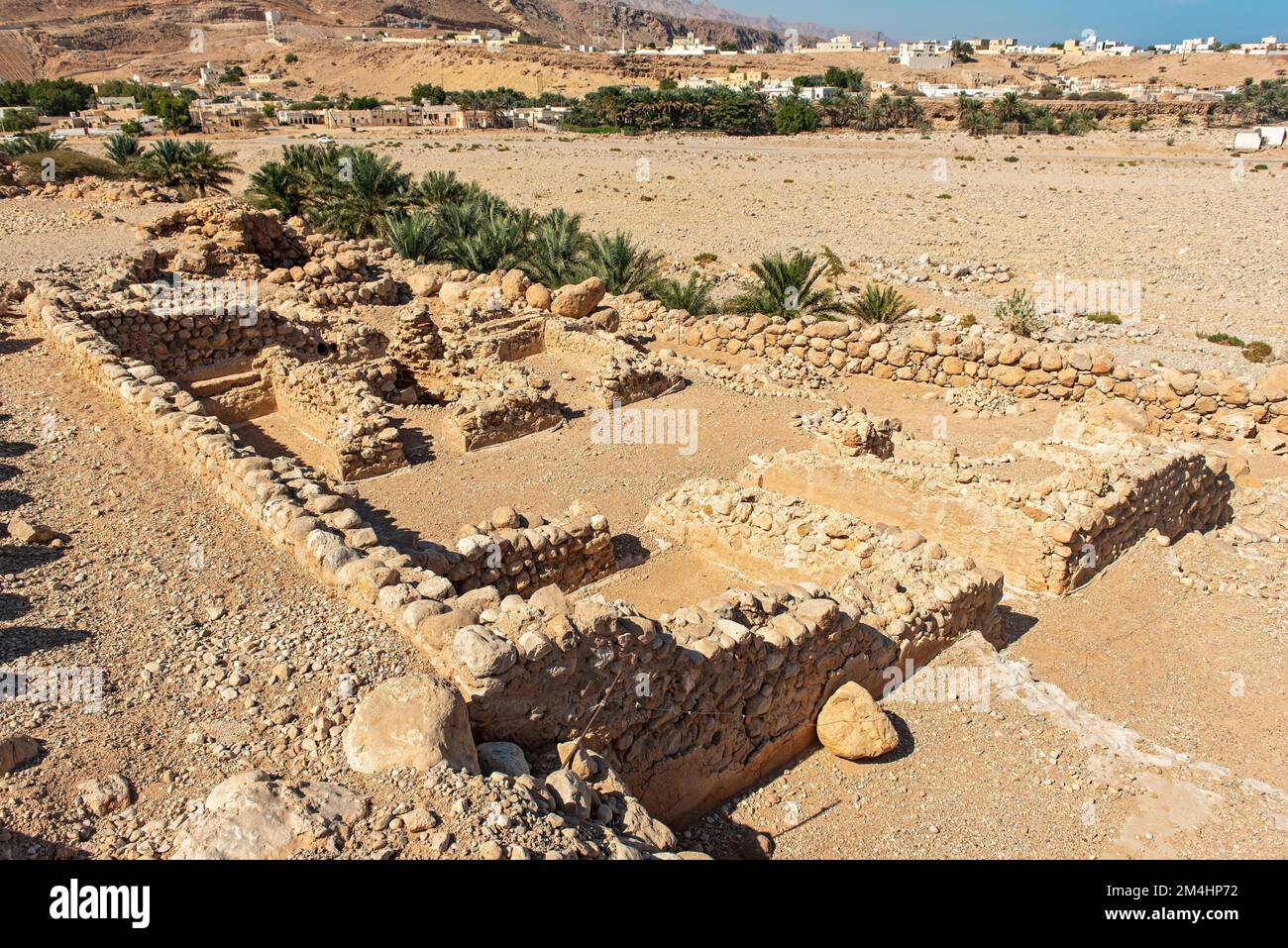 Scavi archeologici, Antica Città di Qalhat, Oman Foto Stock